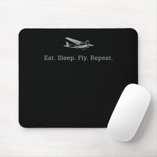 Eat Sleep Fly Drones Repeat Aviator Gift マウスパッド (マウス)