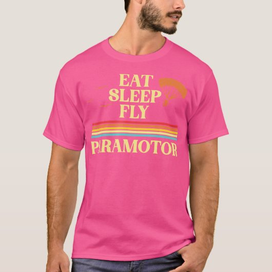 Eat Sleep Fly Paramotor Pilot Ppg Paramotoring Han Tシャツ (正面)