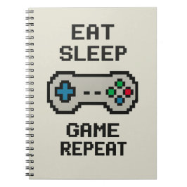 Eat Sleep Game Repeat – ピクセルゲーマー・ノート ノートブック