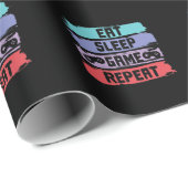 Eat Sleep Game Repeat Controller ラッピングペーパー (ロールコーナー)