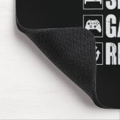 Eat Sleep Game Repeat Funny Video Gamer Gift Gamin マウスパッド (コーナー)