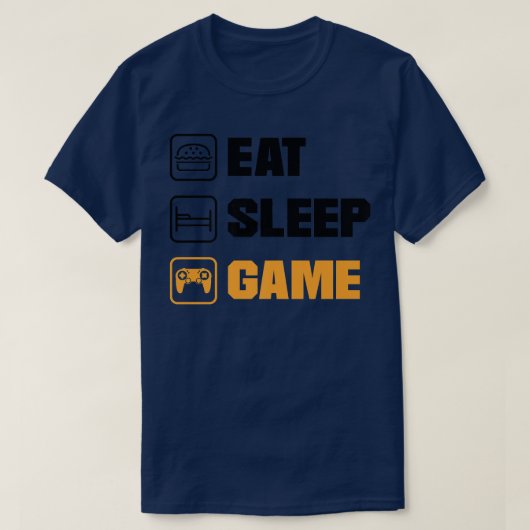 Eat Sleep Game Video Game Player Gaming Console Pc Tシャツ (デザイン正面)