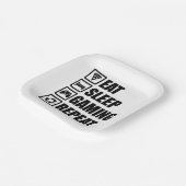 Eat Sleep Gaming Repeat - Cadeau Parfait pour Game ペーパープレート (傾斜あり)