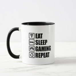 Eat Sleep Gaming Repeat - Cadeau Parfait pour Game マグカップ