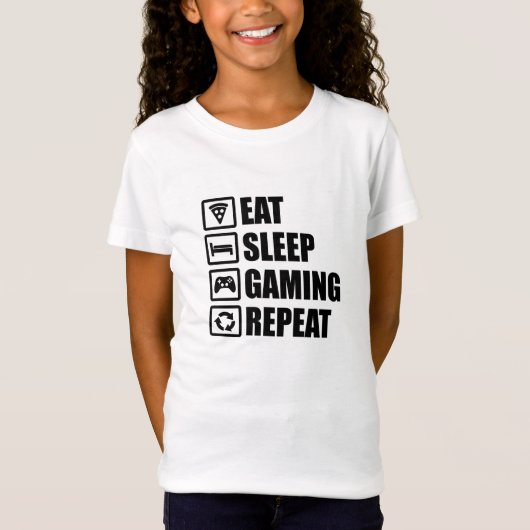 Eat Sleep Gaming Repeat - Cadeau Parfait pour Game Tシャツ (正面)