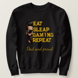 Eat Sleep Gaming Repeat Cool Gamer Art T-Shirt スウェットシャツ