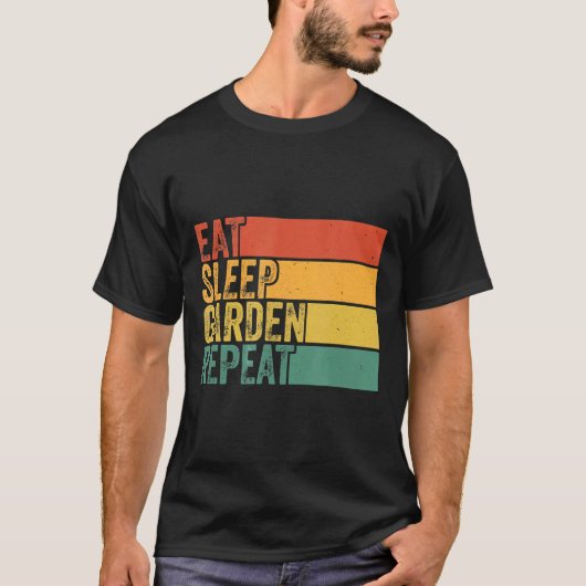 Eat Sleep Garden Repeat ビンテージガーデンTシャツ Tシャツ (正面)
