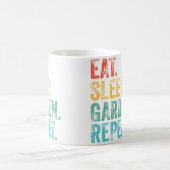 Eat Sleep Garden Repeat Gardening Gardeners Funny  コーヒーマグカップ (中央)
