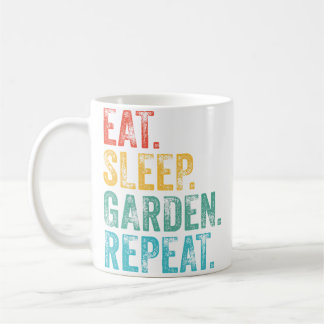 Eat Sleep Garden Repeat Gardening Gardeners Funny  コーヒーマグカップ