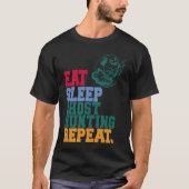 Eat Sleep Ghost Hunting Repeat Ghost Hunter Tシャツ (正面)
