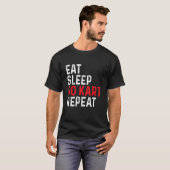 Eat Sleep Go Kart Repeat - Racer Racing Go Karting Tシャツ (正面フル)