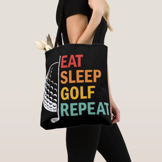 Eat Sleep Golf Repeat トートバッグ (クローズアップ)