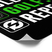 Eat Sleep Golf Repeat Funny Golfing Golfer Golfing ポスター (角)