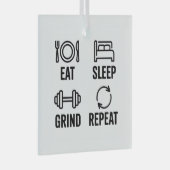 Eat. Sleep. Grind. Repeat ガラスオーナメント (正面右)