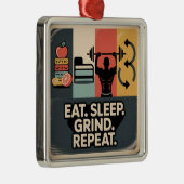 Eat. Sleep. Grind. Repeat メタルオーナメント (右)