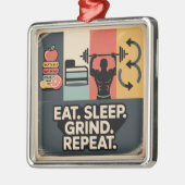 Eat. Sleep. Grind. Repeat メタルオーナメント (左)