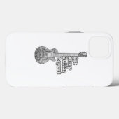 Eat sleep guitar repeat. ビンテージ 黒 白 Case-Mate iPhoneケース (裏面 (横))