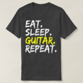 Eat Sleep Guitar Repeat guitar player electric gui Tシャツ (デザイン正面)