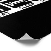 Eat Sleep Gym Fitness Trainer Workout Gift  ポスター (角)