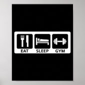 Eat Sleep Gym Fitness Trainer Workout Gift  ポスター (正面)