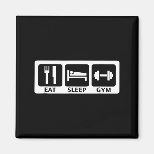 Eat Sleep Gym Fitness Trainer Workout Gift  マグネット (正面)