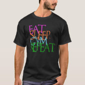 Eat. Sleep. Gym. Repeat. メンズエクササイズ Tシャツ (正面)