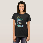 Eat Sleep Gym Repeat Weightlifting Fitness Weightl Tシャツ (正面フル)