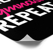 Eat Sleep Gymnastics Repeat Acrobatics Gymnastics ポスター (角)