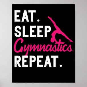 Eat Sleep Gymnastics Repeat Acrobatics Gymnastics ポスター