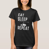 Eat Sleep Gyrocopter Repea Tragus Wrench Gyrocopt Tシャツ (正面)