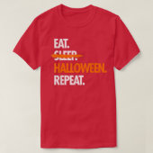 Eat Sleep Halloween Repeat Funny Tシャツ (デザイン正面)