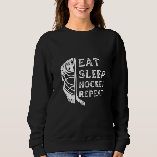 Eat Sleep Hockey Repeat スウェットシャツ (正面)