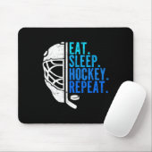 Eat Sleep Hockey Repeat Funny Boys Hockey Player マウスパッド (マウス)