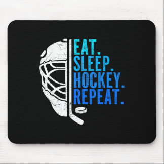 Eat Sleep Hockey Repeat Funny Boys Hockey Player  マウスパッド