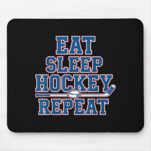 Eat Sleep Hockey Repeat Ice Hockey For Teens Kids  マウスパッド (正面)