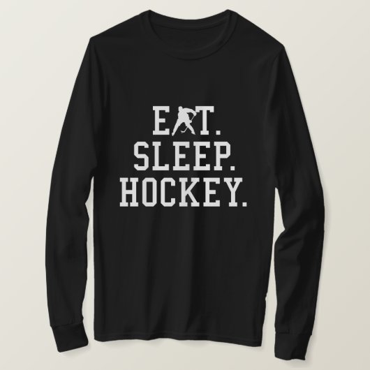 Eat Sleep Hockey Tシャツ (デザイン正面)
