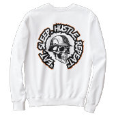 Eat Sleep Hustle Repeat バックプリント スウェットシャツ