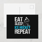 Eat Sleep Ice Hockey Sports Ice Hockey Player Gift ポストカード (正面/裏面)