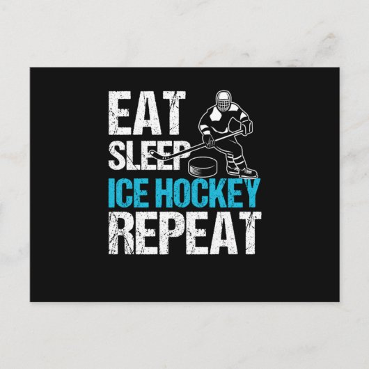 Eat Sleep Ice Hockey Sports Ice Hockey Player Gift ポストカード (正面)