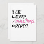 Eat Sleep Injections Repeat Nurse Inject シーズンカード (正面/裏面)
