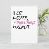 Eat Sleep Injections Repeat Nurse Inject シーズンカード (スタンド正面)