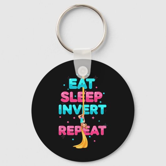 Eat Sleep Invert Repeat 空中サーカス シルク・ダンサー 男性 キーホルダー (正面)