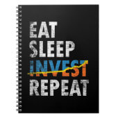 EAT SLEEP INVEST REPEAT STOCK MARKET  ノートブック (正面)