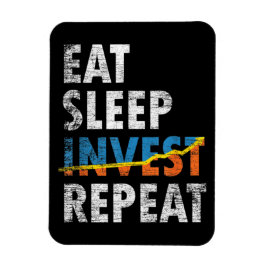 EAT SLEEP INVEST REPEAT STOCK MARKET  マグネット