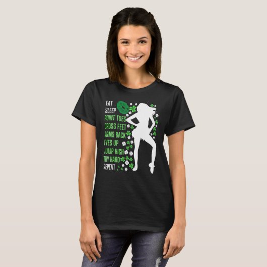 Eat Sleep Irish Dance  Irish Dancer Tシャツ (正面フル)