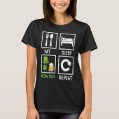 Eat Sleep Irish Folk Repeat St Patrick's Day Tシャツ (正面)