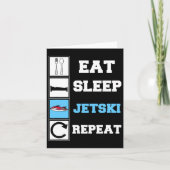 Eat Sleep Jetski Repeat Funny Jet Ski  カード (正面)