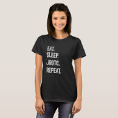 Eat Sleep JROTC Repeat Funny Junior ROTC US Distre Tシャツ (正面フル)
