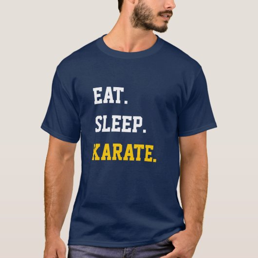 Eat Sleep Karate Tシャツ (正面)