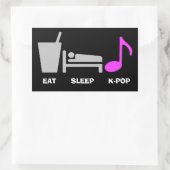 Eat Sleep Kpopステッカー 長方形シール (バッグ)
